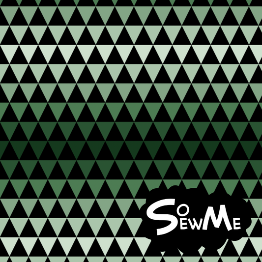 Gradient Triangles Green GOTS-Jogging/French Terry