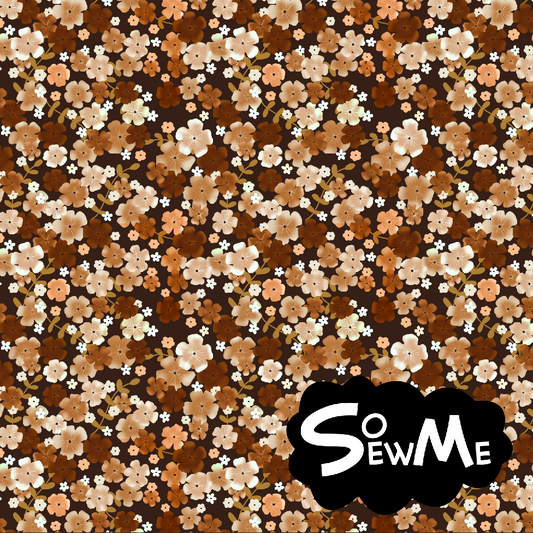 Mini Flower Field Browns GOTS-Trikå/Jersey