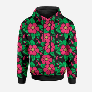 Chunky Flowers Black GOTS-Jogging/French Terry