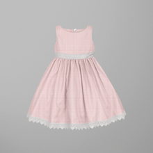 Plain Linen Look Pink GOTS-Trikå/Jersey