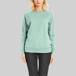 Thin Stripes Spring Mint GOTS-Jogging/French Terry