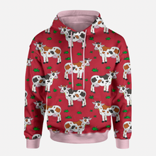 I Love Cows Cherry Red GOTS-Jogging/French Terry