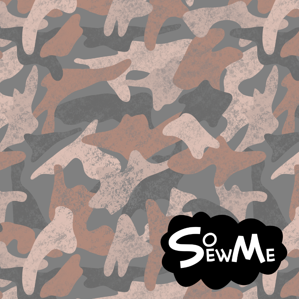 Soft Camo Distressed Pink GOTS-Trikå/Jersey