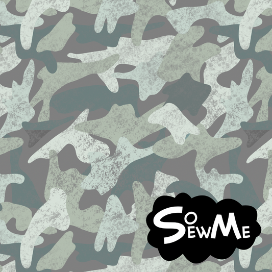 Soft Camo Distressed Green GOTS-Trikå/Jersey