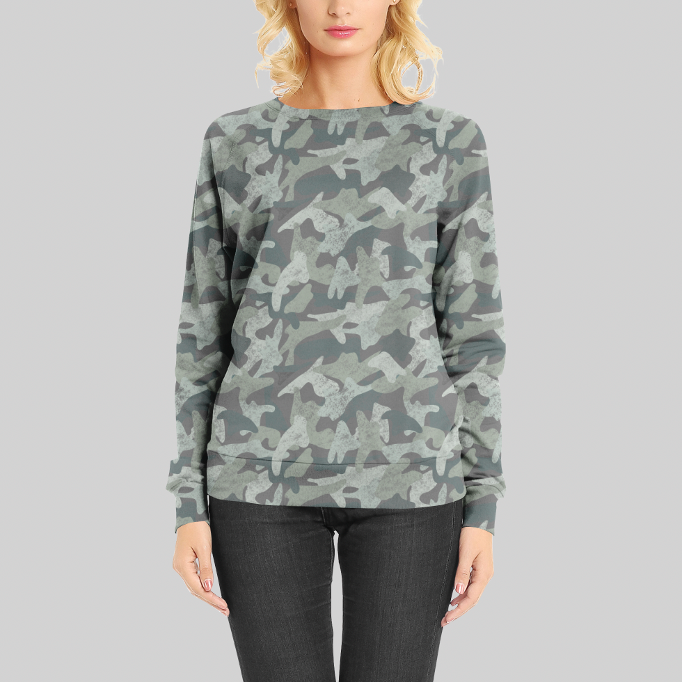 Soft Camo Distressed Green GOTS-Trikå/Jersey