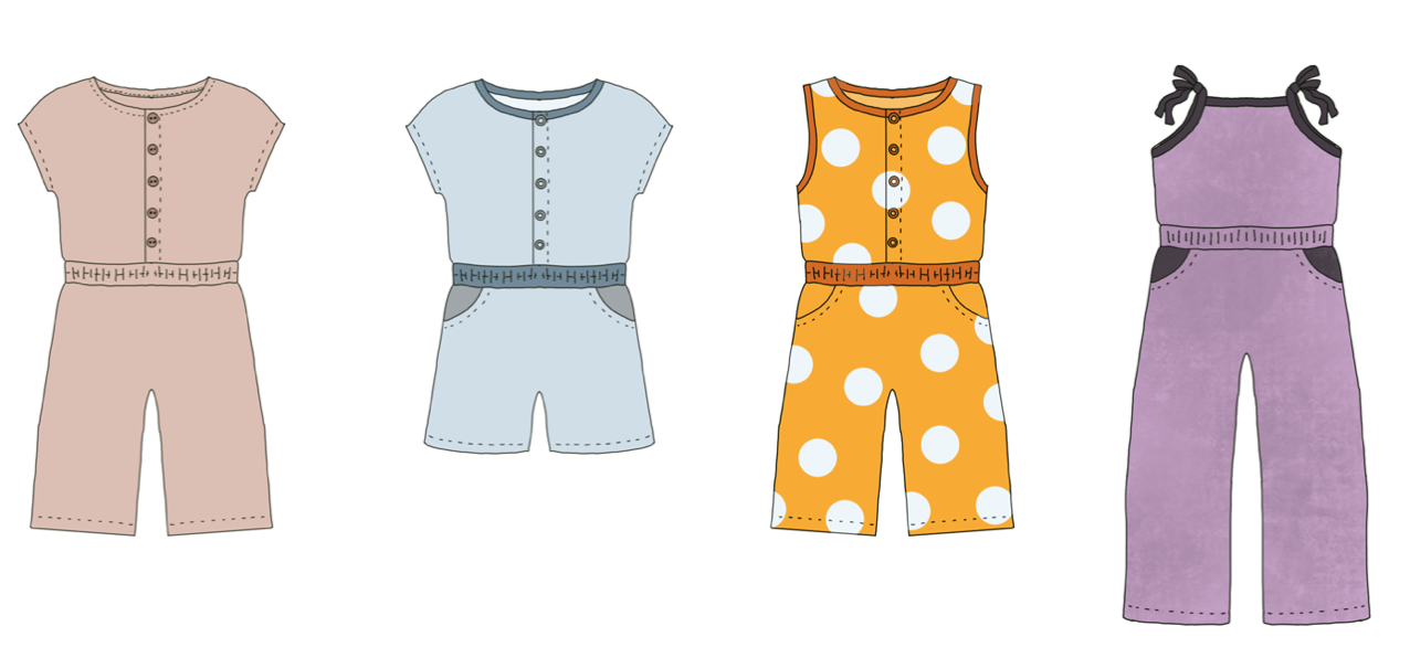 Lilla E Cutie Jumpsuit Strl 92-164 PDF-mönster