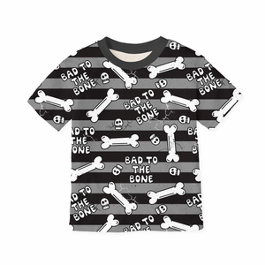 Bad to the Bone Grey Stripes GOTS-Jogging/French Terry