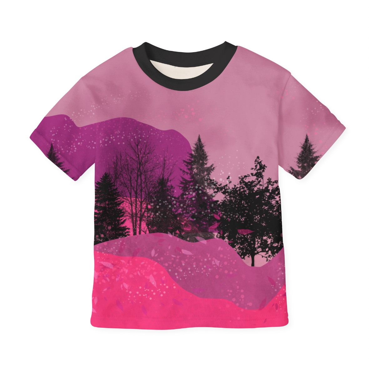 Desert Trees Fullbreddsrapport Pink GOTS-Jogging/French Terry