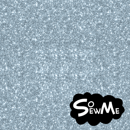 Chunky Glitter Illusion Ice Blue GOTS-Trikå/Jersey