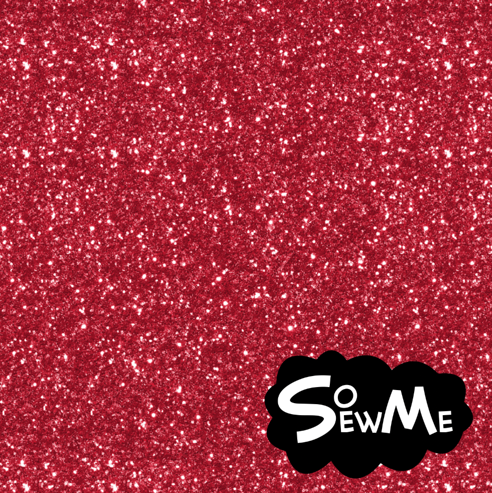 Chunky Glitter Illusion Red GOTS-Trikå/Jersey