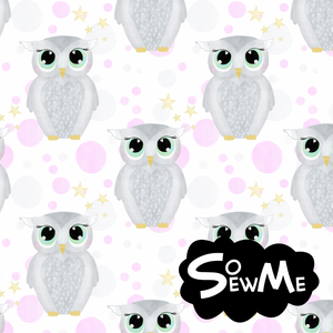 Cute Owls Pink GOTS-Trikå/Jersey