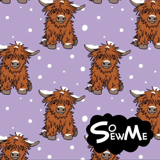 Highland Calfes Purple GOTS-Trikå/Jersey