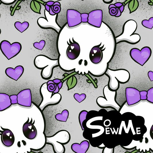 Skull Charmer Purple Concrete GOTS-Trikå/Jersey
