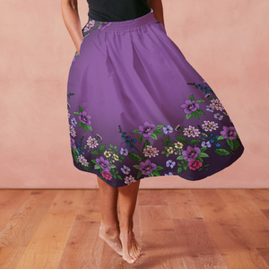 Dream Skirt Purple Cirkelkjolsrapport GOTS-Trikå/Jersey