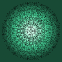 Mandala Skirt Green Cirkelkjolsrapport Apella-Jersey