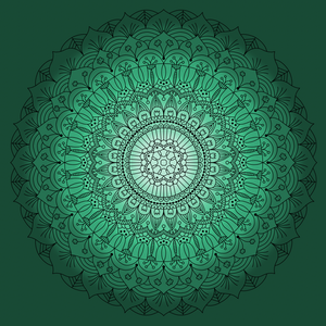 Mandala Skirt Green Cirkelkjolsrapport Apella-Jersey
