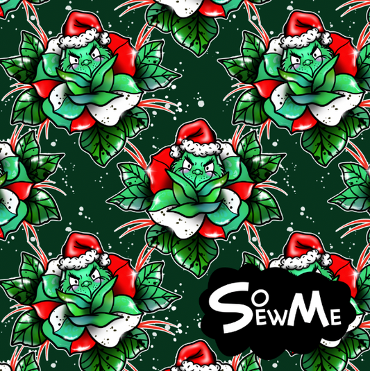 Grinch Roses GOTS-Trikå/Jersey