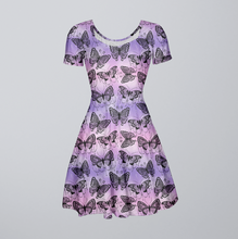Lace Butterflies Purple Ombre GOTS-Trikå/Jersey