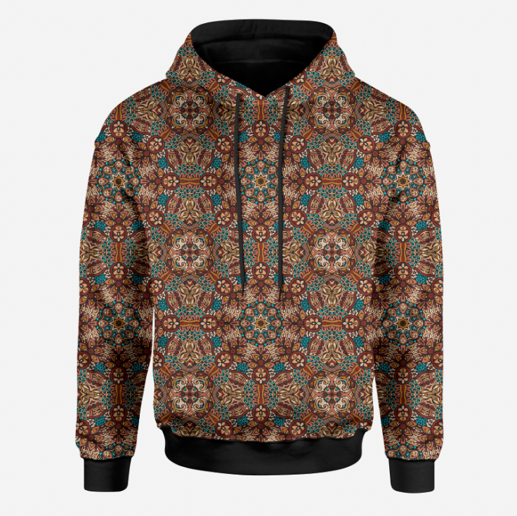 Mandala Mania Brown GOTS-Trikå/Jersey