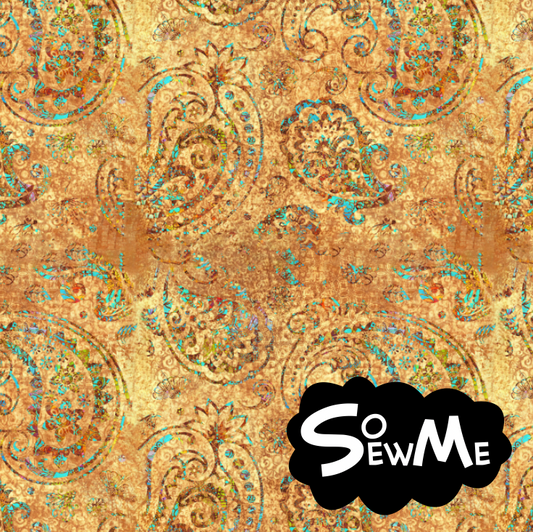 Boho Paisley Yellow GOTS-Trikå/Jersey
