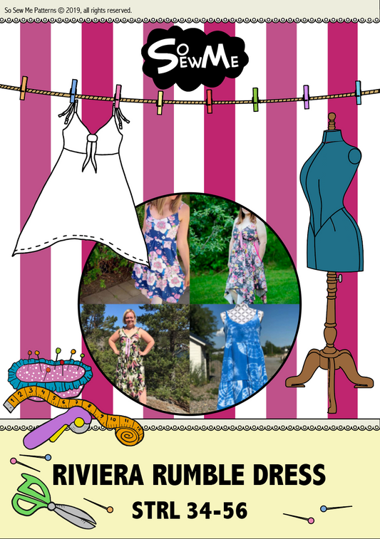 Riviera Rumble Dress Strl 34-56 Pappersmönster
