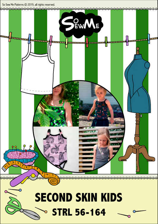 Second Skin Kids Strl 56-164 Pappersmönster