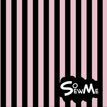 Vertical Stripes Pink/Black GOTS-Trikå/Jersey