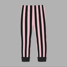 Vertical Stripes Pink/Black GOTS-Trikå/Jersey