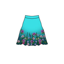 Dream Skirt Teal Cirkelkjolsrapport Apella-Jersey