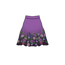 Dream Skirt Purple Cirkelkjolsrapport GOTS-Trikå/Jersey