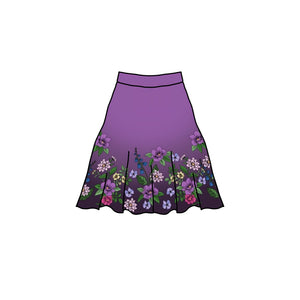 Dream Skirt Charcoal Cirkelkjolsrapport Apella-Jersey