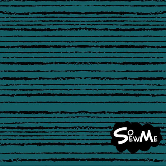 Chalk Stripes Sweatshirt/College Teal