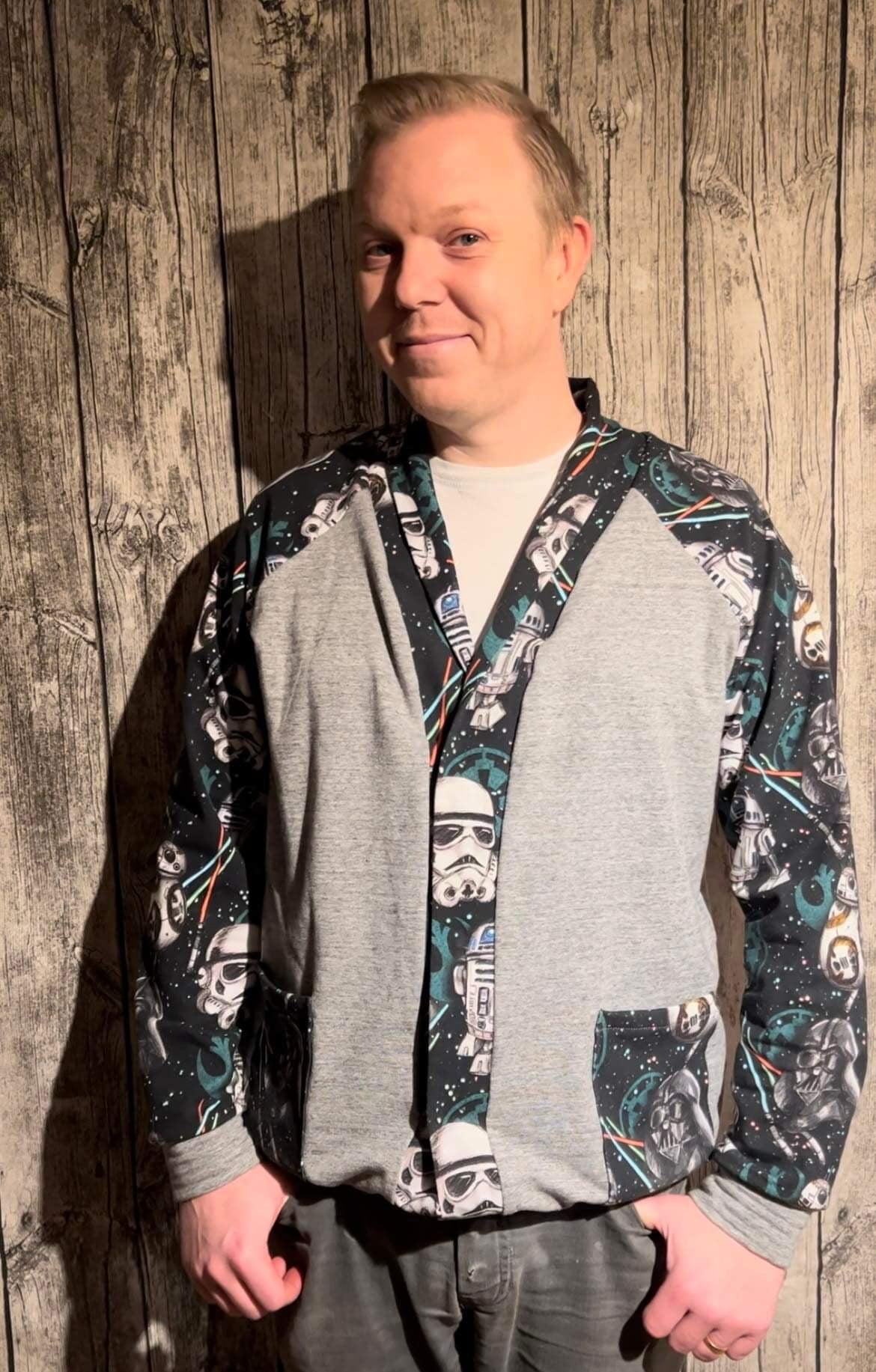 Those BaumwULLE Cardigans Herr Strl 2XS-5XL Pappersmönster