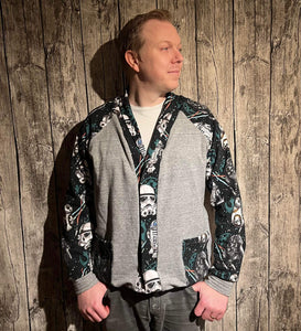 Those BaumwULLE Cardigans Herr Strl 2XS-5XL Pappersmönster