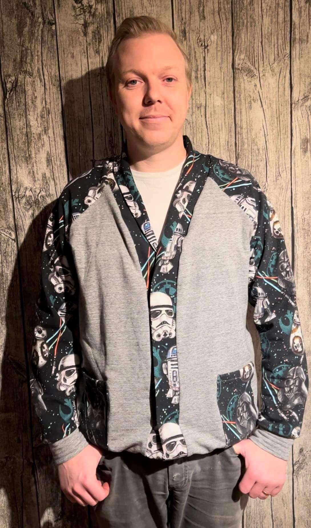 Those BaumwULLE Cardigans Herr Strl 2XS-5XL Pappersmönster