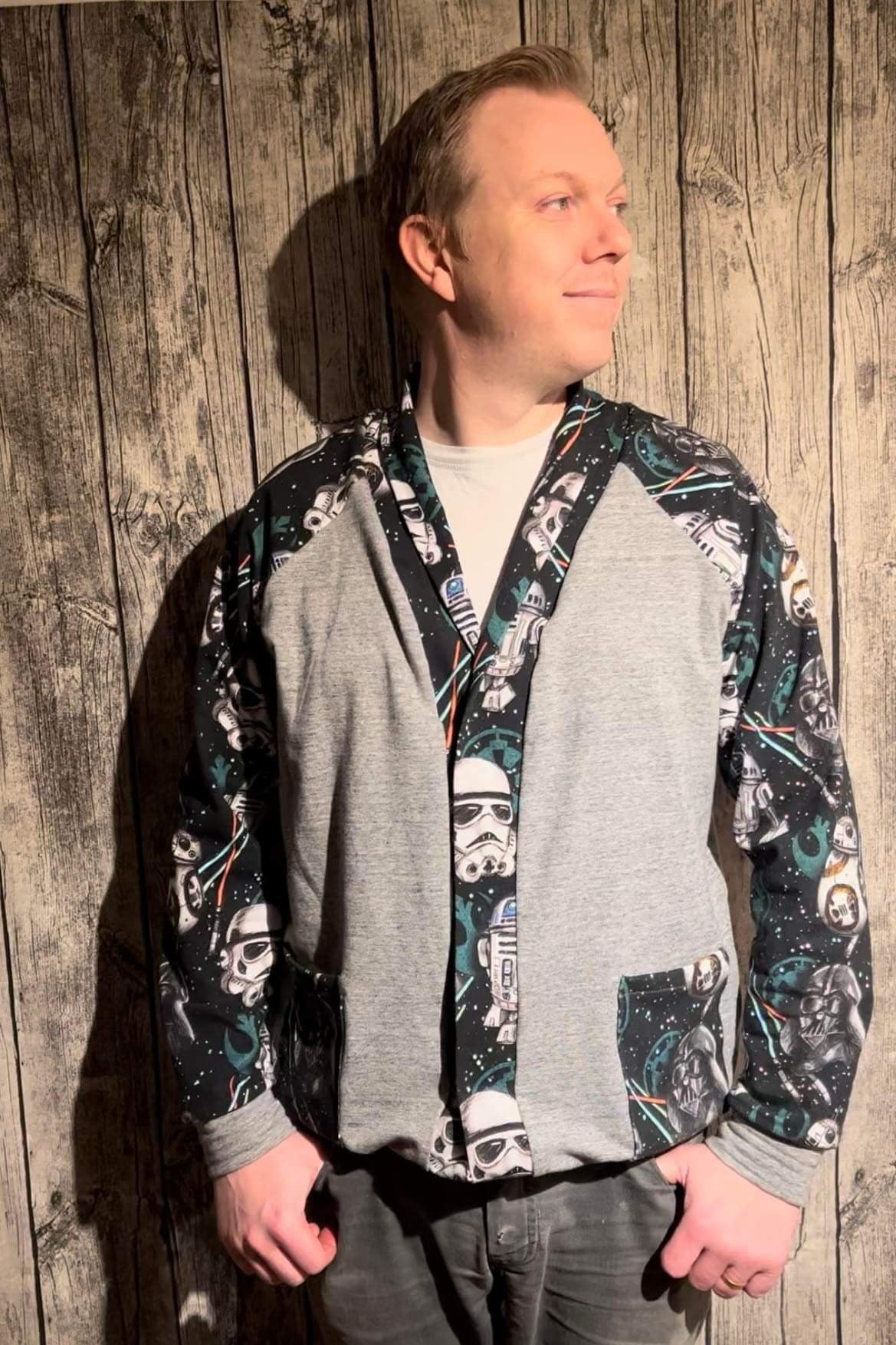 Those BaumwULLE Cardigans Herr Strl 2XS-5XL Pappersmönster