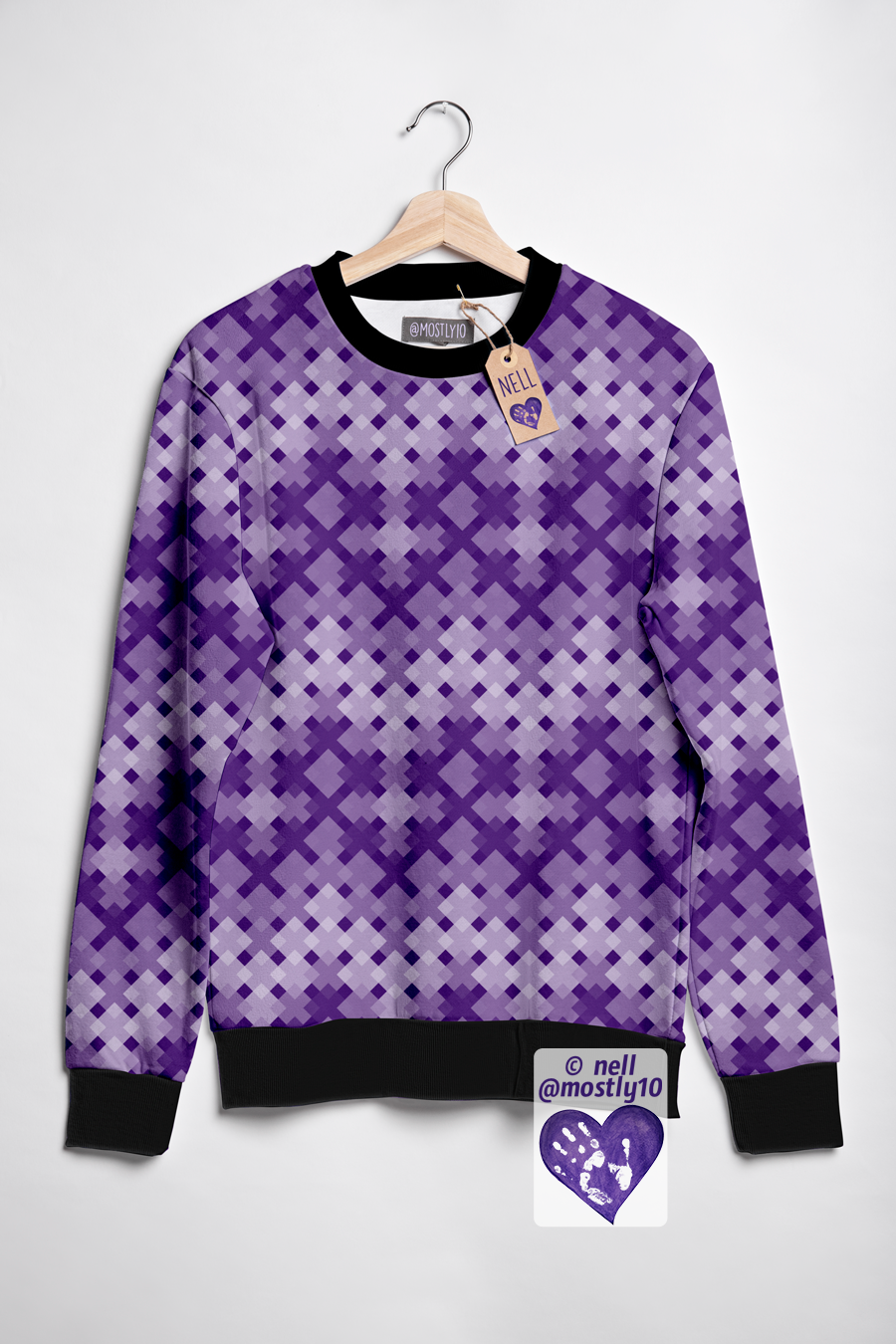 Mostly10 Chevron Purple GOTS-Trikå/Jersey