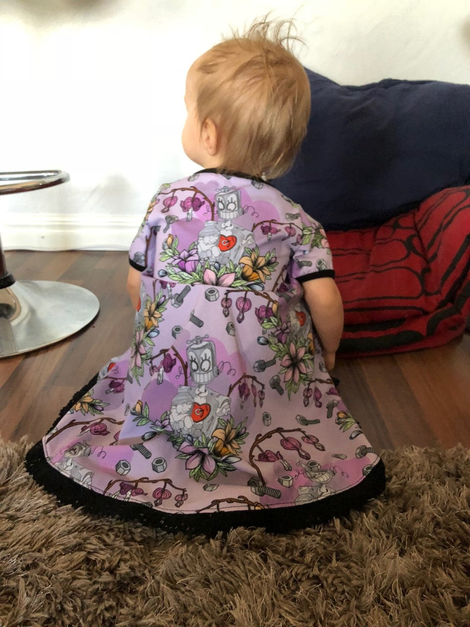 Love Robot Turkos GOTS-trikå