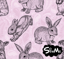 Dotty Rabbits Pink Trikå/Jersey