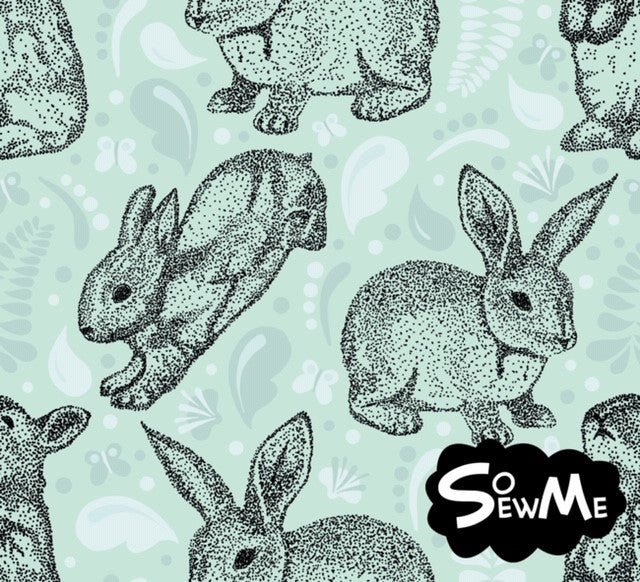 Dotty Rabbits Mint Trikå/Jersey