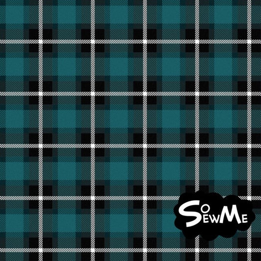 Skotskrutig Trikå/Jersey Teal