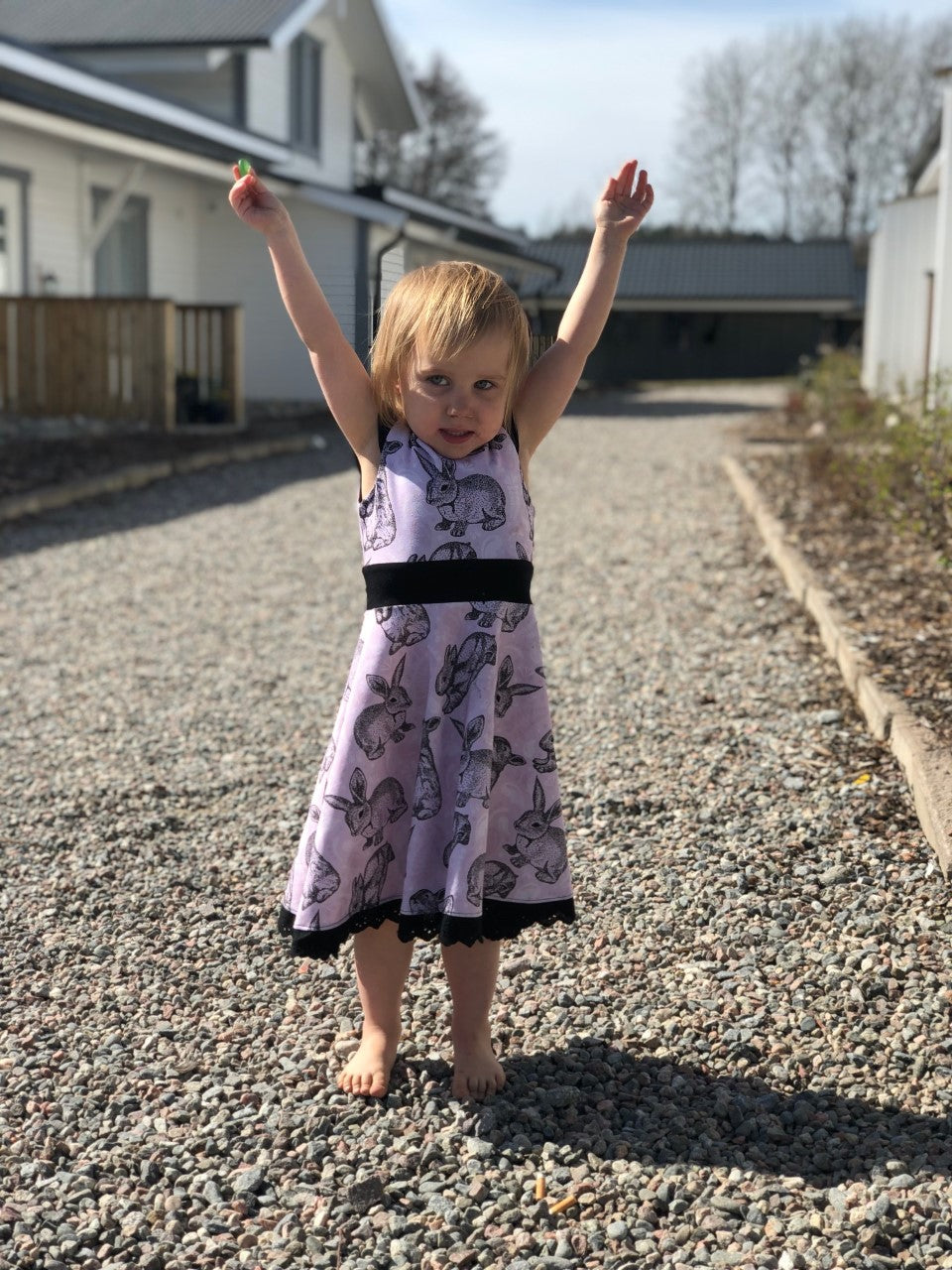 Blueberry Bell Dress Strl 80-164 PDF-mönster