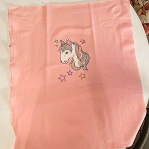 Barnpanel Unicorn Baby Pink Öglad Jogging